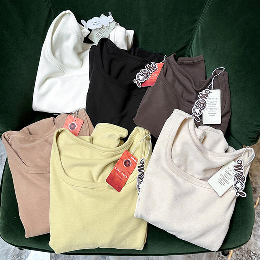 6%羊毛  大方领暖绒羊毛打底衣  A-5312 商品图5