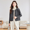小香风针织开衫，高级感短款毛衣外套CC-16-9727 商品缩略图1