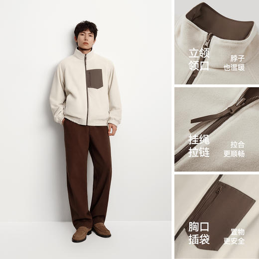 防护外套|森马夹克男冬双面穿防风三防2025新款户外宽松立领上衣 商品图4