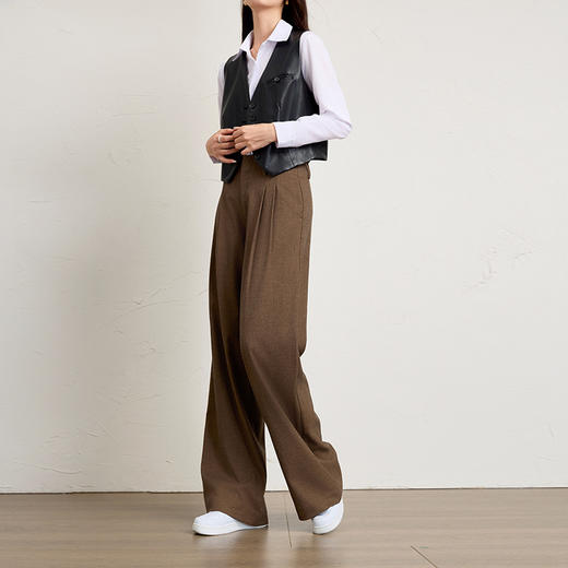 廓形高个子休闲直筒裤，垂感高级感巨好看长裤阔腿西裤KB-250218 商品图2