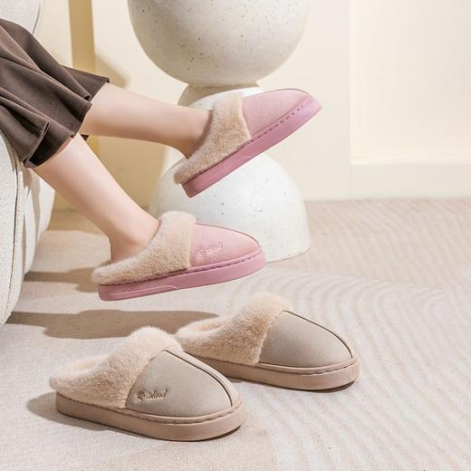 【积分兑换】宅小年 秋冬皮绒UG风加厚棉拖鞋（买一送一） 商品图0