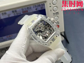 墙裂推荐 V4升级版 新力作 EUR理查德米勒RM056-雪琉璃！RM56透明壳 男士腕表 劲爆的真陀飞轮腕表！震撼来袭！