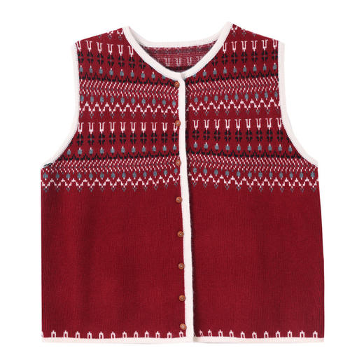 CC条纹提花毛衣马甲外套春秋时髦洋气针织坎肩开衫外搭马夹背心短款 商品图4