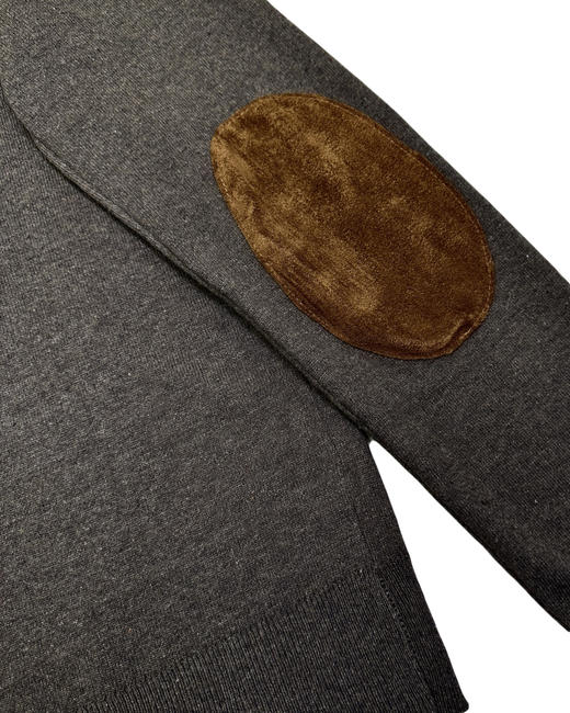 男款肘部拼接针织Polo衫毛衣016 商品图2