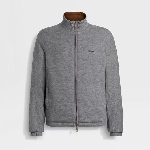 ZEGNA 杰尼亚 男士超细纤维双面 Brezza 夹克外套 棕色 E7T33 7124B 155 商品图1
