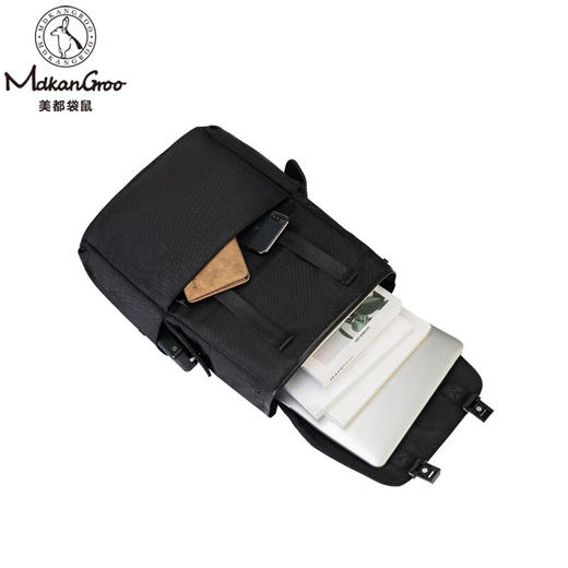 美都袋鼠日韩男款休闲商务背包磁吸扣双肩背包MDXXB4016-A 14英寸 商品图6