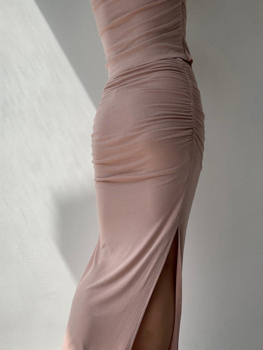 SIJIA｜AW2542 粉色针织双层半裙 商品图1