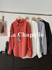 会员福利【挺阔有型/高品质】拉夏贝尔/La Chapelle通勤排扣翻领衬衫女2025秋季新款一字假口袋长袖宽松长袖衬衣 商品缩略图4