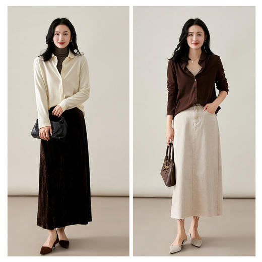 ORIGNAL&CO 元宝领磨毛衬衫 280g加厚双面德绒，黑科技暖绒面料，高弹保暖亲肤防静电；绒感均匀，细腻滑糯，可单穿内搭也可敞当外套 商品图3