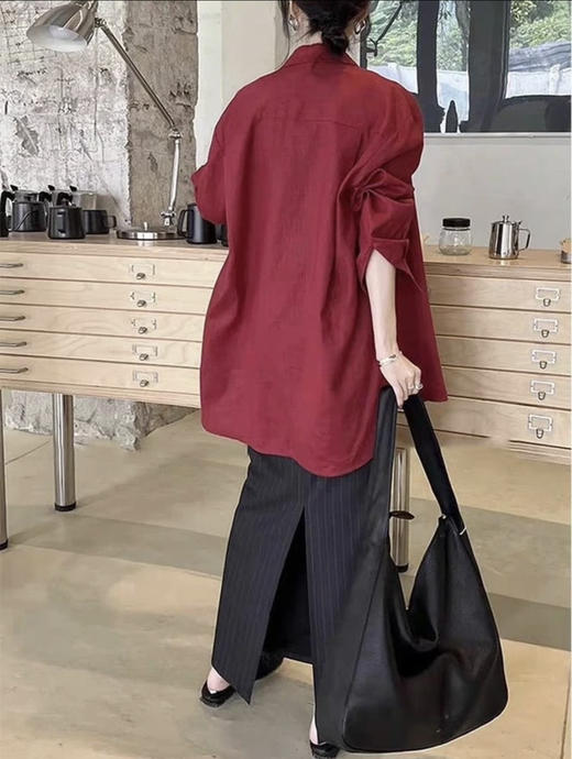 原单亚麻衬衫 商品图4