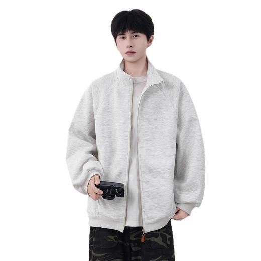 NASA立领开衫卫衣外套男士春秋季2025新款美式重磅棒球服休闲夹克 商品图3