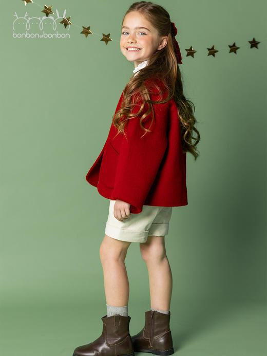 红色毛呢外套 商品图4