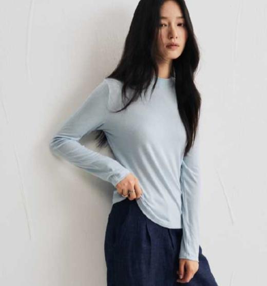 老米优品🎈3-5天！小立领/大圆领《品质款秋冬肌底衣 🍂醋酸天丝羊毛  面膜打底tee》软糯又温暖 ， 质感nice~ 礼袋包装 加赠羊毛专用天然樟木球 防虫防蛀防霉 商品图0