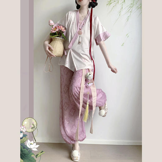 裁缝学苑AS573晋襦半臂交领短袖汉服纸样灯笼裤套装打版裁剪样板 商品图2