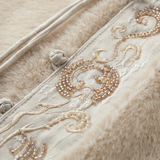 三彩【女娲补天】2025冬季新款仿水貂毛环保皮草两面穿毛毛外套C 商品图2