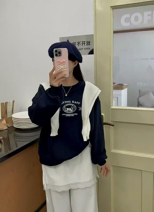 【工艺系列卫衣】刺绣款～95%棉重工狗狗字母绣花单件卫衣-喜出 商品图6