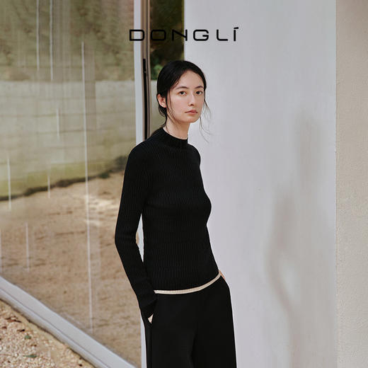 东黎 • 我不被驯化 山羊绒女士秋季半高领套衫 5158 商品图0