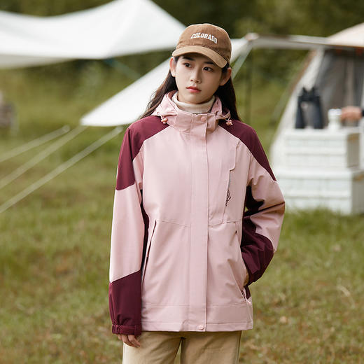 冲锋衣男女同款2025秋冬新款连帽青年户外运动休闲防风情侣百搭外套潮潮流夹克外套 商品图3