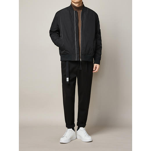 墨麦客秋季棒球领飞行服夹克男士加厚保暖棉服外套8531 商品图3
