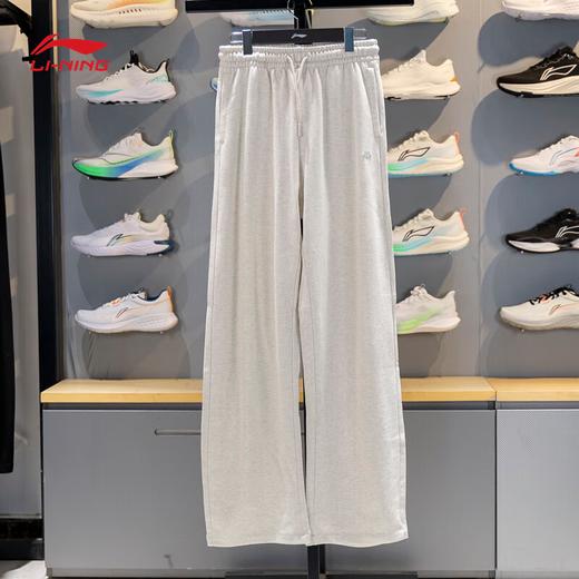 李宁卫裤女2025秋季新款运动直筒宽松运动长裤休闲裤女AKLVC12 商品图0