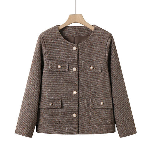 FW 6020妈妈秋装短款小香风开衫外套贵夫人气质上衣 商品图4