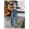 【一套都有，视觉感爆增】2025高腰阔腿镰刀牛仔裤女2025新秋宽松显瘦百搭香蕉裤！羊毛毛衣！ 商品缩略图0