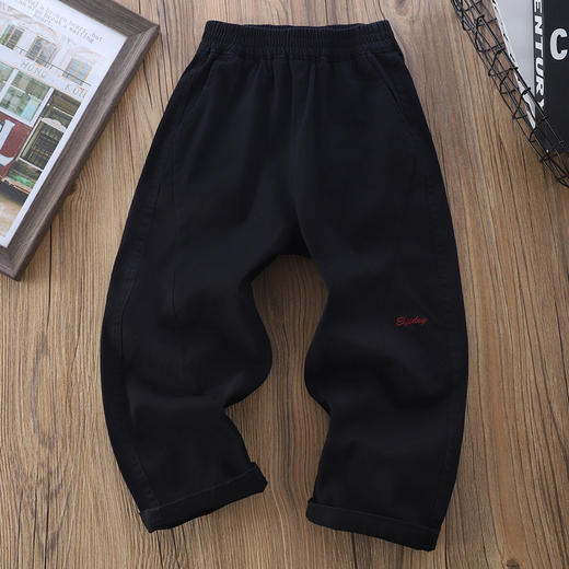 110-170 水洗棉斜纹拼接镰刀裤 商品图1