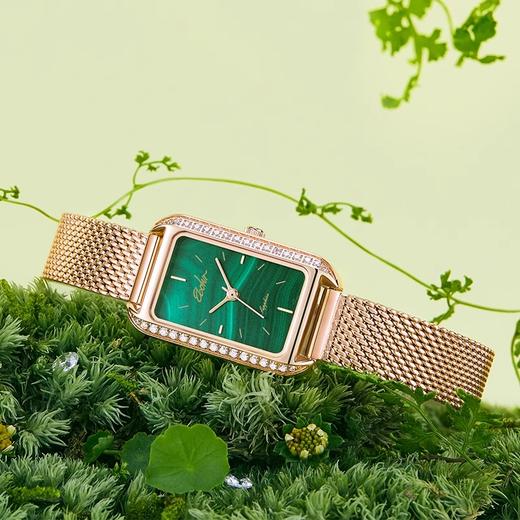 依波表手表女表高级感复古气质小方表防水钢带石英女士腕表5668 商品图2