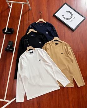 元单品质 FRED PERRY/麦穗经典款休闲纯棉长袖/T恤 基础款打底 男女同款
