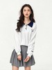 【工艺系列卫衣】刺绣款～95%棉翻领拼色领绣标刺绣卫衣-喜出 商品缩略图2