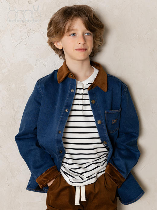 牛仔蓝撞色外套 商品图2