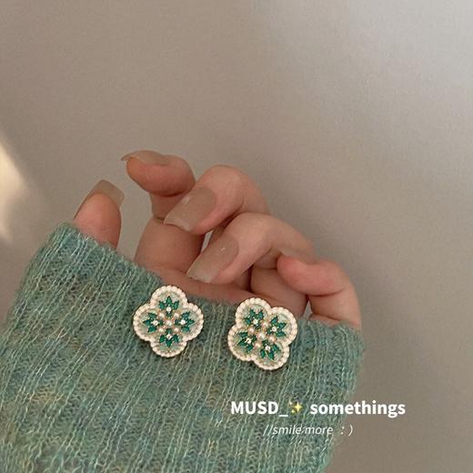 「法式复古！宫廷风」S925银花朵耳环轻奢高级感耳针独特小众气质耳饰女时尚饰品 商品图0