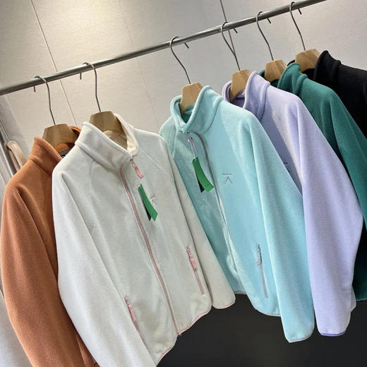 2025多巴胺秋冬情侣款立领开衫夹克抓绒拉链卫衣摇粒绒外套 商品图1