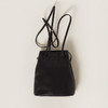 Miu Miu 女士压花字母徽标纳帕皮革迷你单肩包 黑色 5NF460 AEFX F0002 商品缩略图0