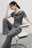 SENTUBILA尚都比拉 舒适休闲灰色荡领上衣长裤套装 21186 商品缩略图6