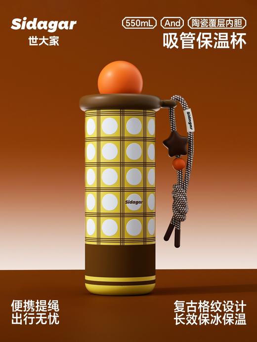 世大家新款陶瓷内胆吸管杯550ml    SY 商品图2