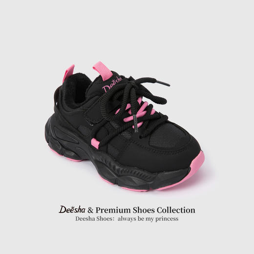 笛莎Deesha 女童童鞋2025冬季新款加绒低帮运动鞋 商品图1