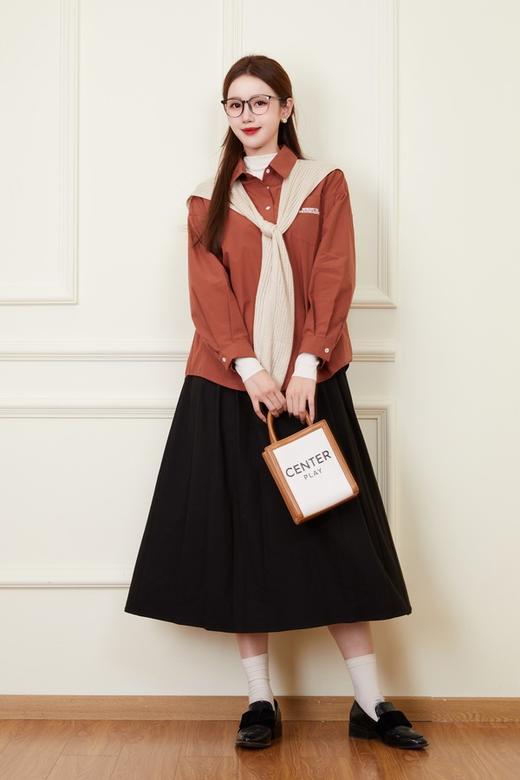 HAYES 温暖橙色衬衫披肩两件套装 21024 商品图1