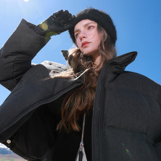 【90白鹅绒】三彩2025冬季新款短款羽绒服鹅绒服面包服M 商品图3