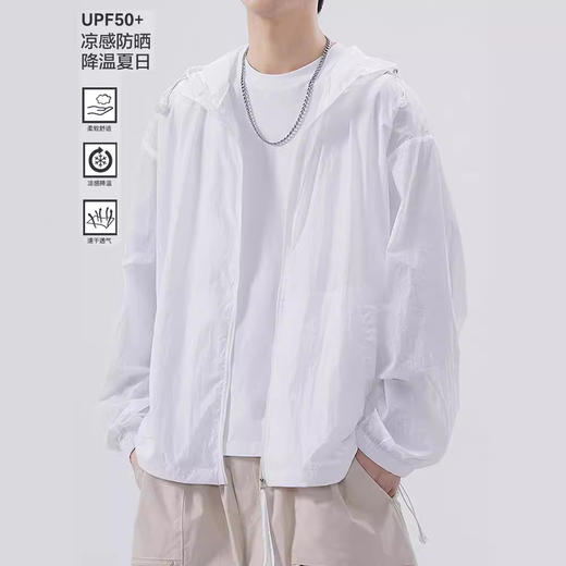 户外冰丝轻薄款防晒衣男士2025夏季UPF50+防紫外线透气防晒服外套 商品图2