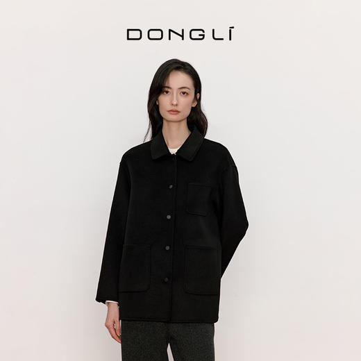 东黎 • 我不被驯化 山羊绒女士秋季翻领短款大衣 5310 商品图7