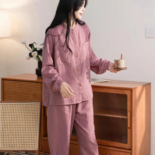 【自在布衣·老钱国风长袖套装】 睡衣 家居服 商品图5