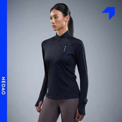 内道动能粒半拉链长袖保暖舒适女士运动跑步外套t 商品图4