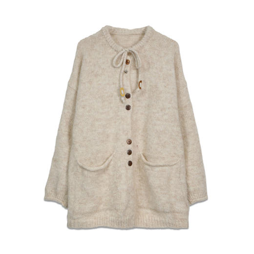 休闲大版领口打结复古开衫毛衣-纪念日百货门店同款165495241 商品图4