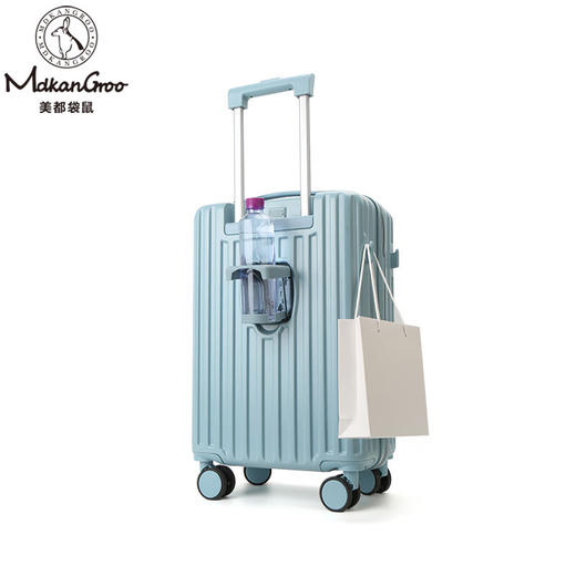 美都袋鼠海关锁旅行箱青少年多功能拉杆箱20寸登机箱MD5112-20L 20英寸 商品图4