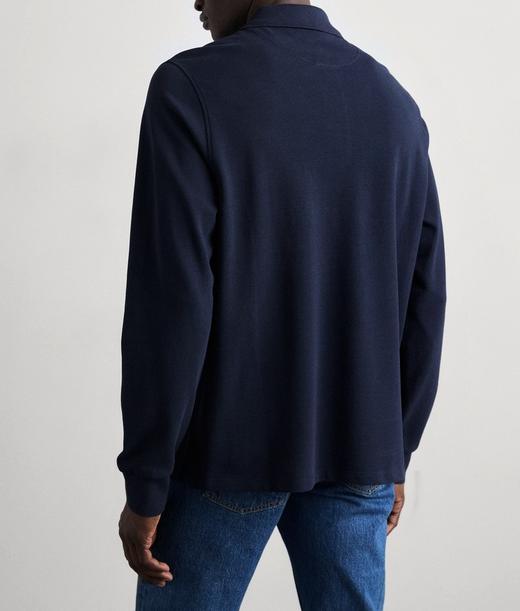 BA11Y 复古盾牌 丝光拉架 翻领长袖POLO CX221 商品图2