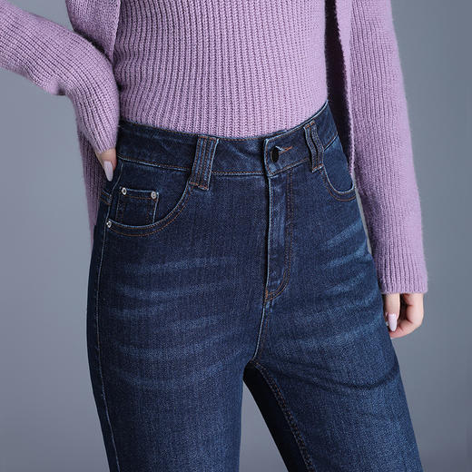 QYM 9856-Y牛仔喇叭裤宽松休闲裤气质优雅时尚高腰裤 商品图3