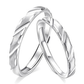 卡蒂罗KADER 纯洁之爱情侣对戒 简约大方情侣对戒男女友钟爱久久小众素圈开口可调节戒小众设计纯粹炙热的爱意