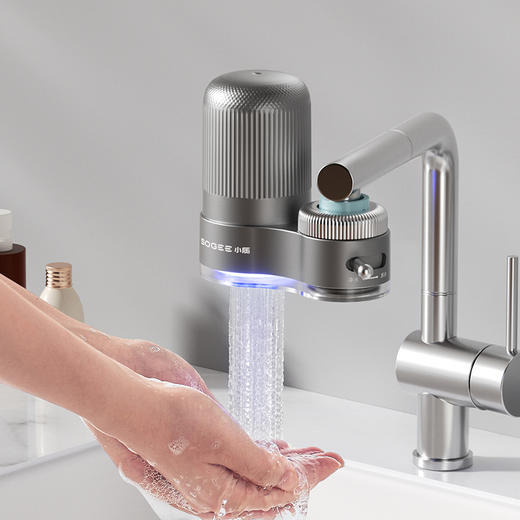 【水力发电】 小质龙头净水器LJ203 涡轮磁感水力发电 3层长效PP棉 10层过滤 有效除重金属/除阻垢/除氯 适配99%水龙头 商品图4