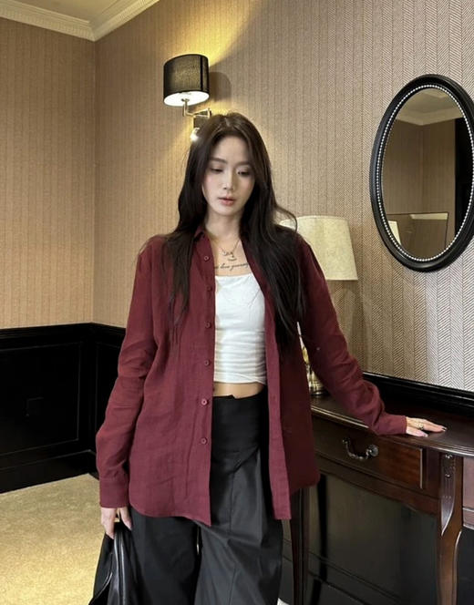 原单亚麻衬衫 商品图2